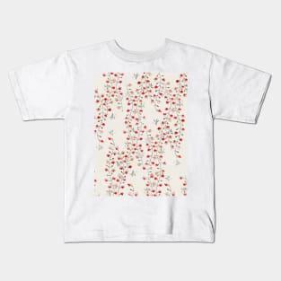 Cherry Blossom: Floral pattern from Bijutsu Sekai by Watanabe Seitei - digitally cleaned and restored Kids T-Shirt